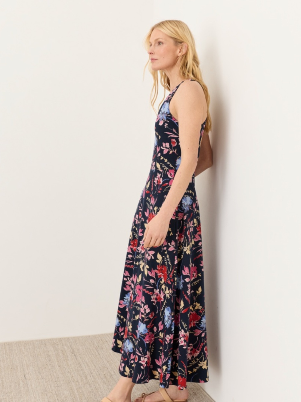 NEW! Pact Dayspring Blooms Fit Flare Maxi Dress Size S NWT! - Picture 10 of 12